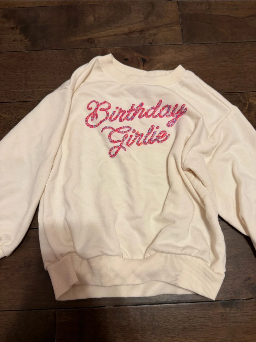 Old Navy Cream Pullover with Pink 